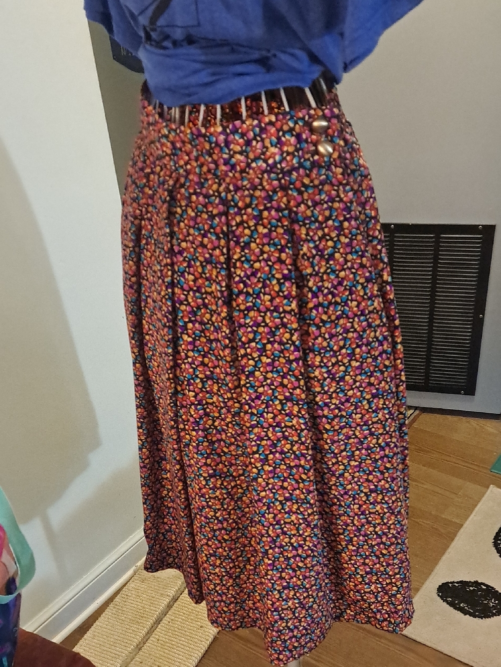 Vintage SK & Company Floral Whimsigoth Skirt, Sz 6